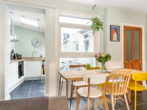 Open plan living space downstairs, tastefully and thoughtfully presented.