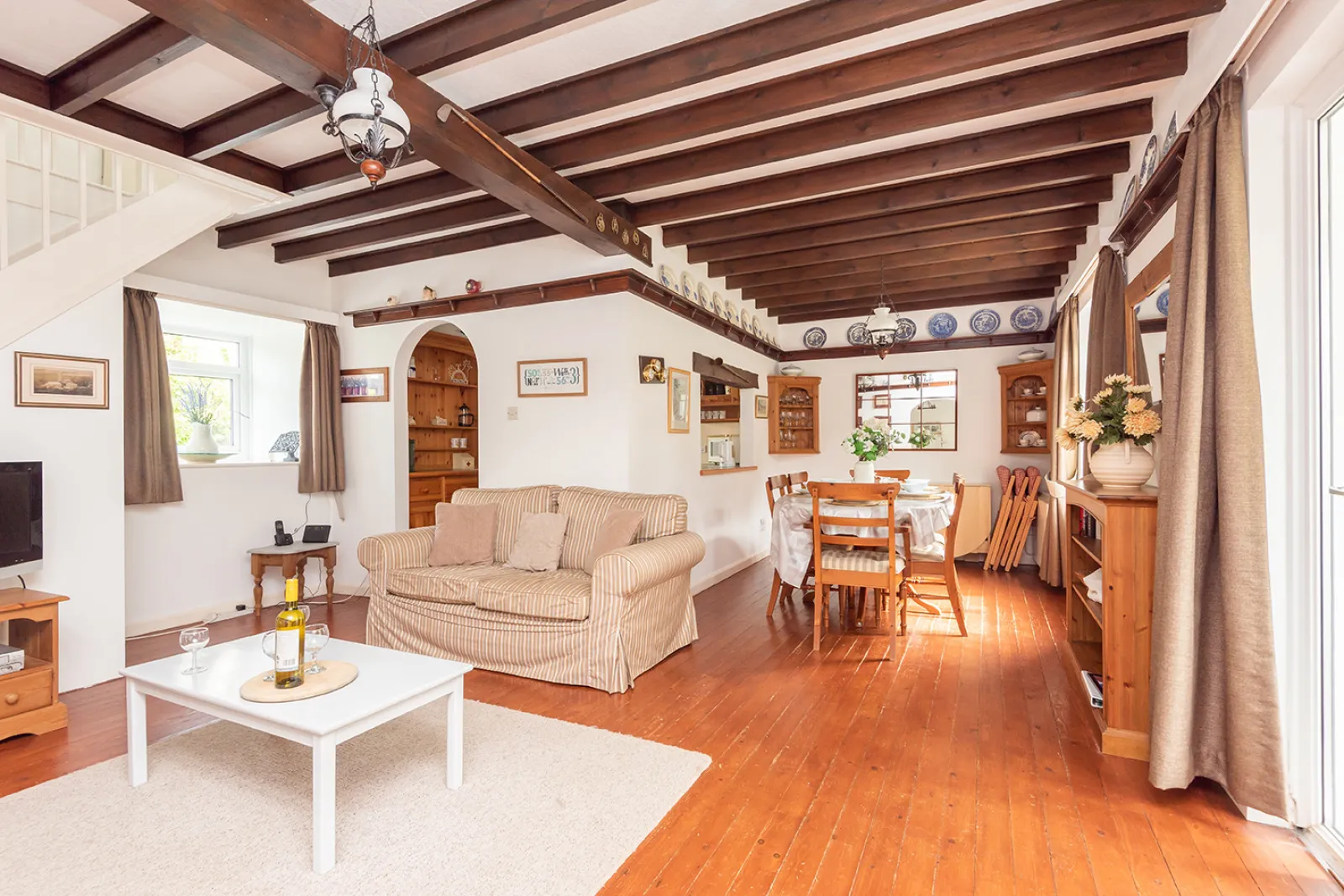 The large living space next to the kitchen complete with an additional table for those big group meals such as Christmas