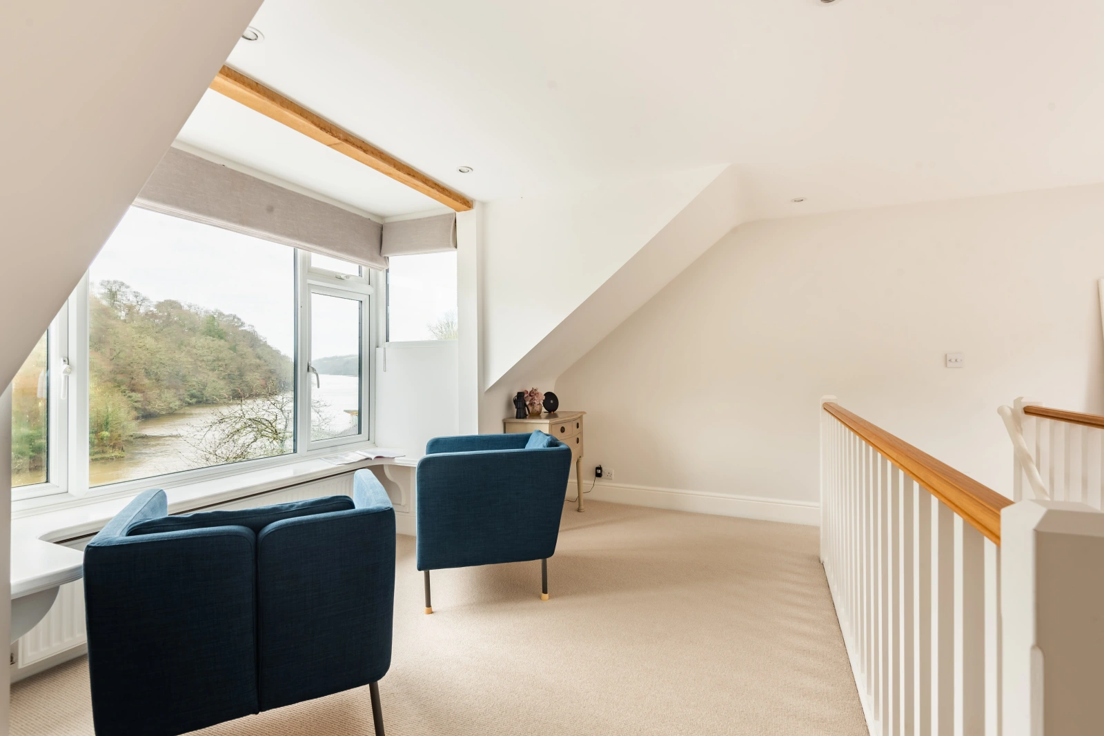 The cosy seating area within the top floor double bedroom