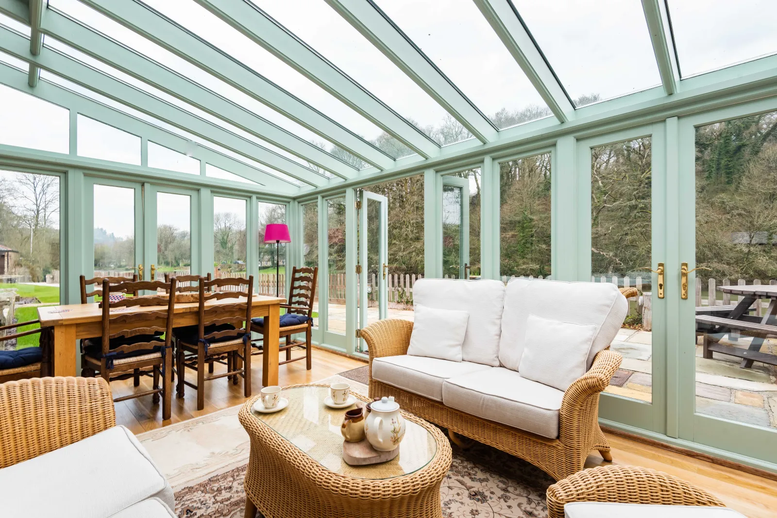 Enjoy the lovely waterside views from the conservatory