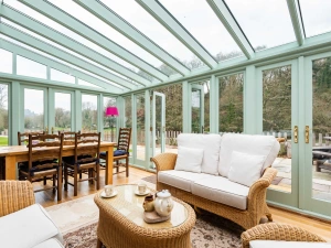 Enjoy the lovely waterside views from the conservatory