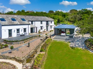 The front garden and games room