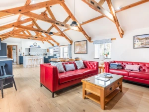 Kitchen/diner/family space with large smart TV