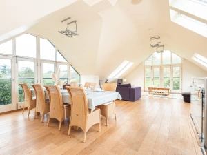 The open plan living 