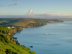 sunrise over Start Bay from the South West Coast Path