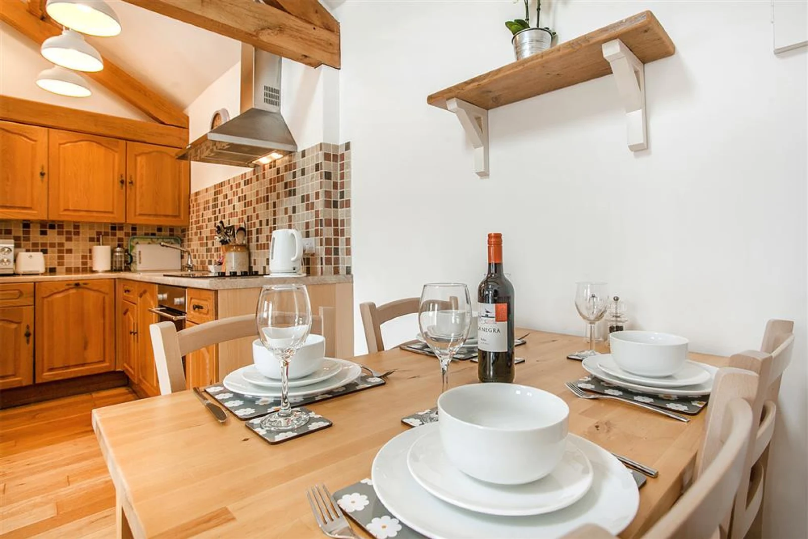 The dining area