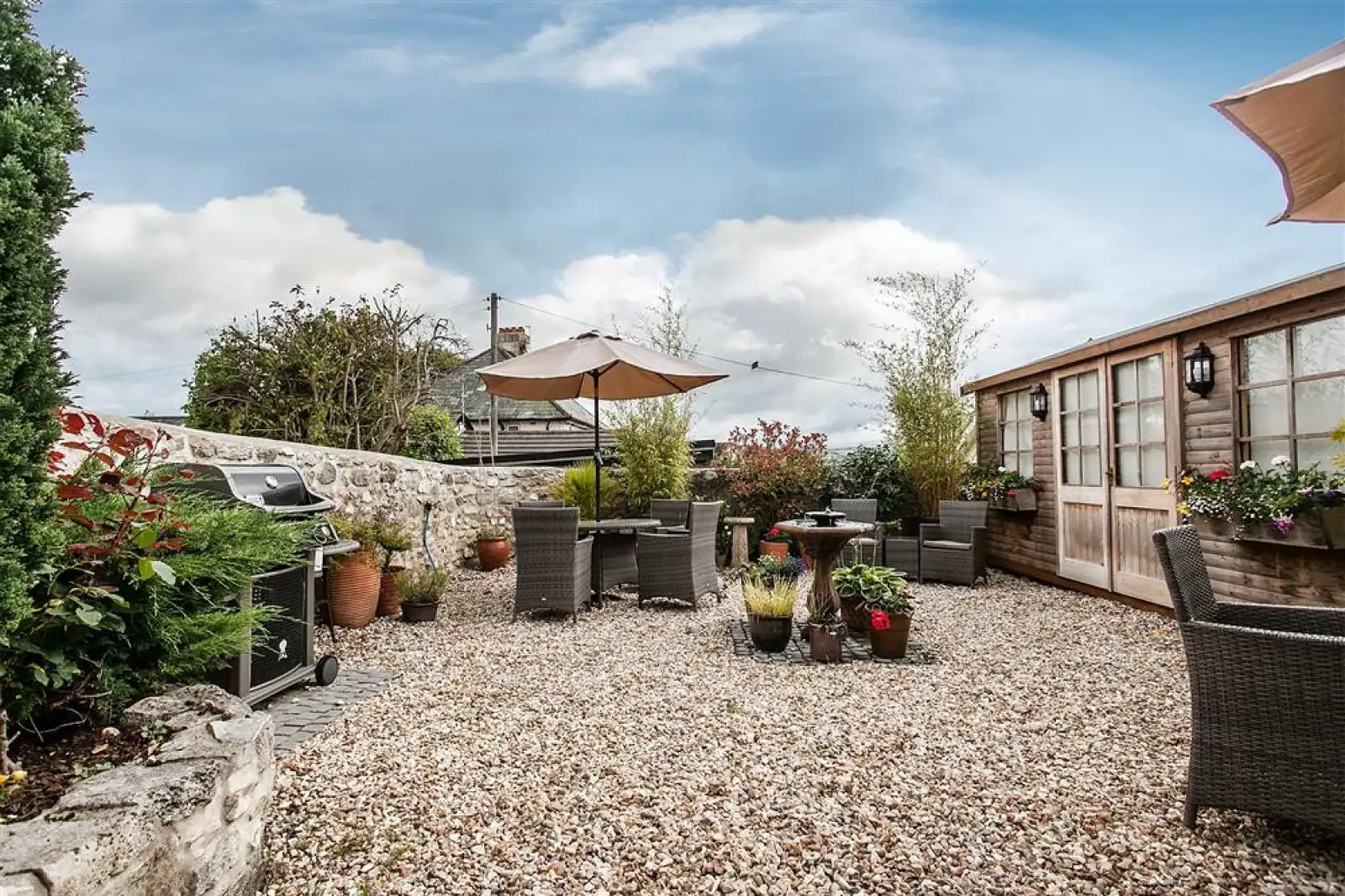 The entrance into the shared garden