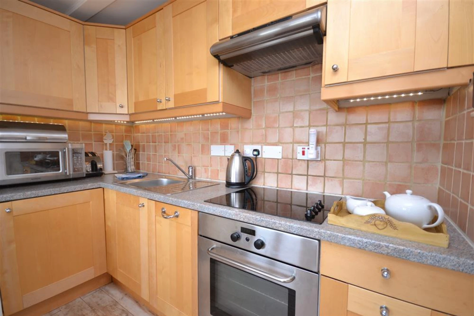 The kitchen area