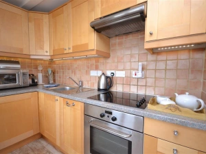 The kitchen area