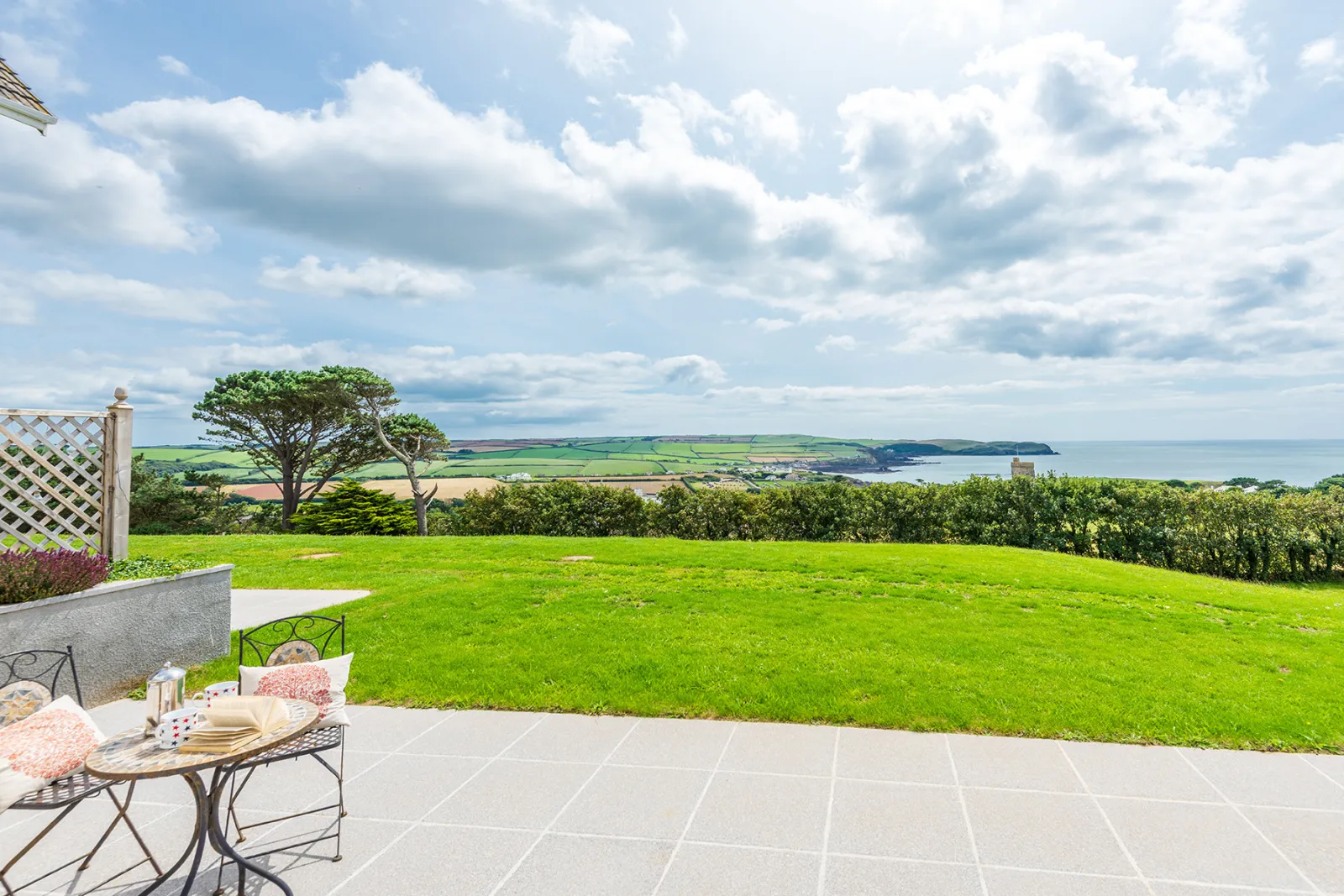 The patio with glorious views 