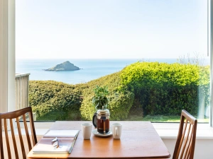 Breakfast table with incredible views 