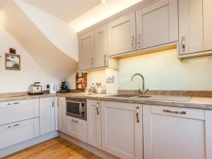 The modern well equipped kitchen.