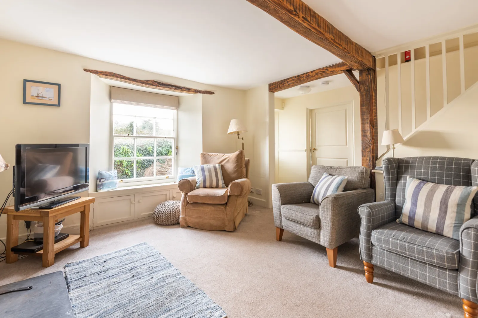 The porch leads into a lovely lounge room.