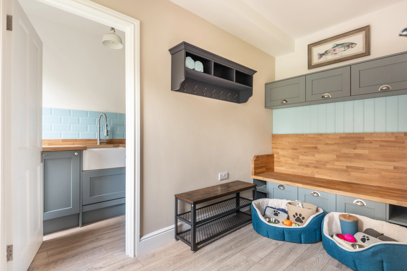 The boot room - such a useful space for those coats and boots if exploring during the winter months - your furry friends will love it too! 