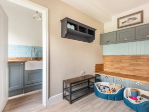 The boot room - such a useful space for those coats and boots if exploring during the winter months - your furry friends will love it too! 