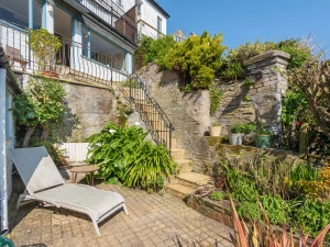 The lower garden terrace