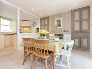 The dining end with the kitchen 