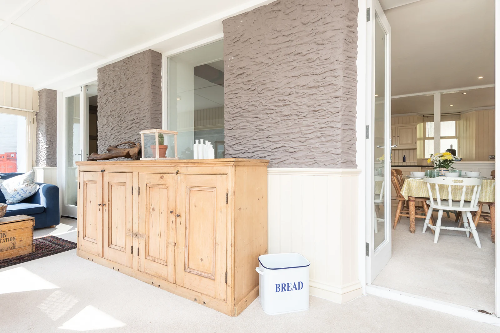 The sun room off the lounge/dining room