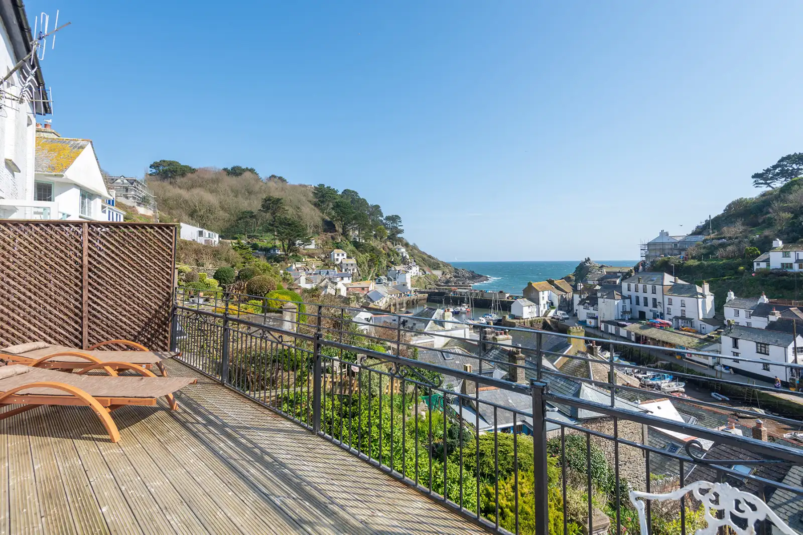 The balcony off the master bedroom