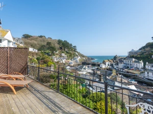 The balcony off the master bedroom