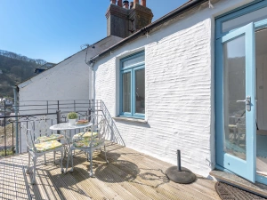 The other end of the master bedroom balcony