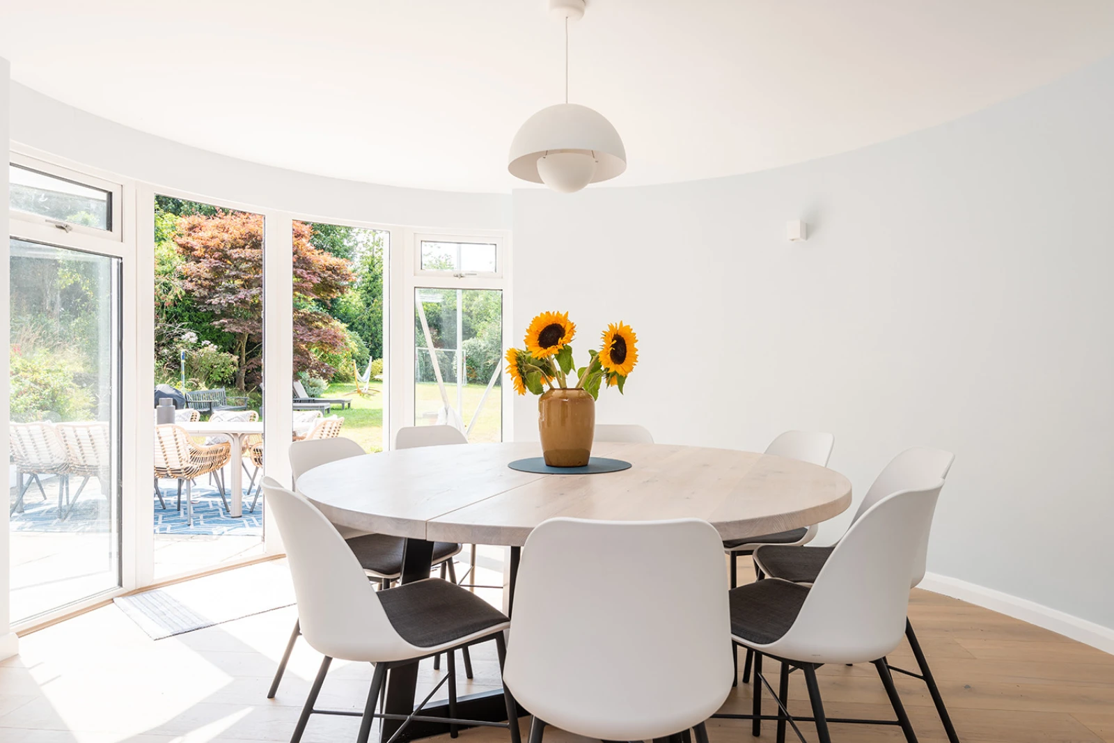 The dining area 