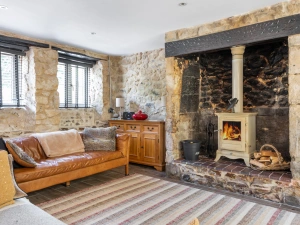 Lounge with woodburner