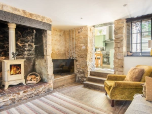 Lounge with woodburner