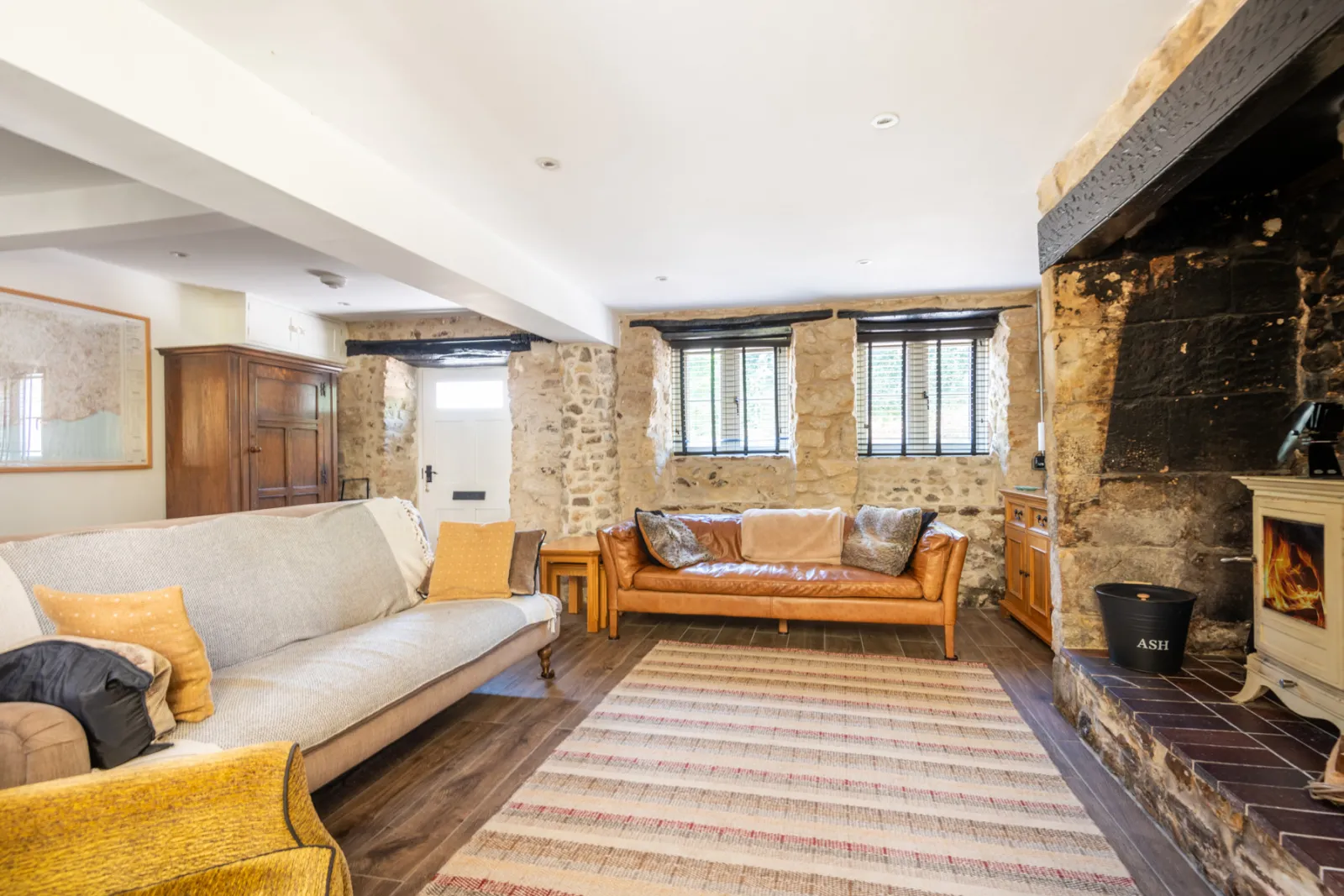 Lounge with woodburner