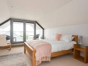 Master bedroom with balcony