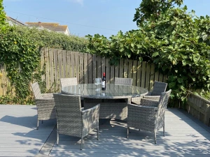 Patio outside in the garden