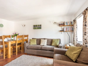 The lounge area with woodburner and TV/DVD
