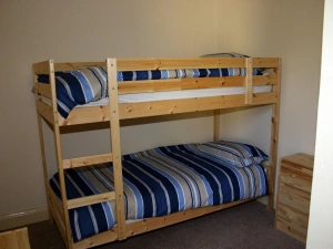 Bunk beds and small chest of drawers