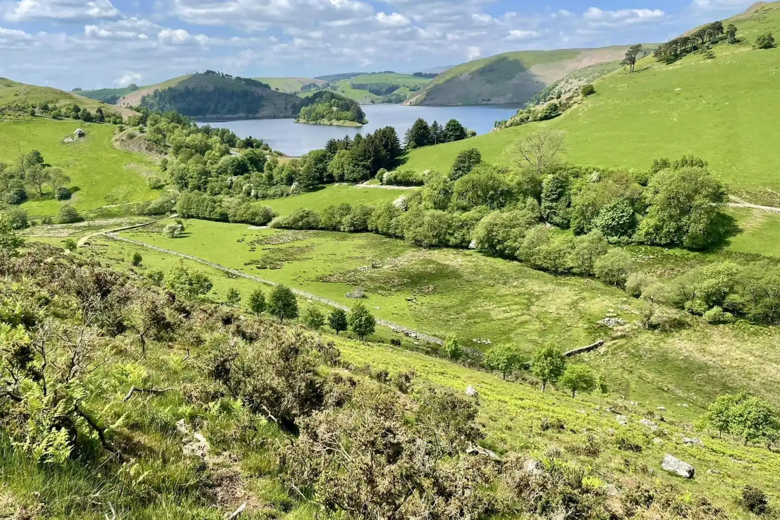 View across the hills