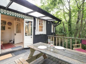 Deck area with picnic bench