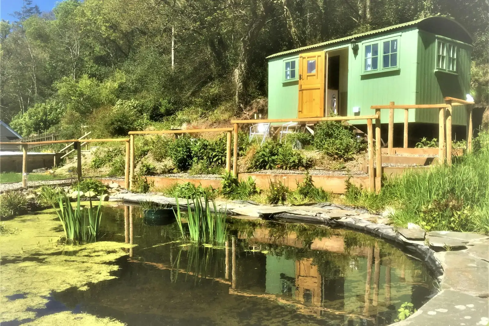 Pond in front of The Shepherds Hut