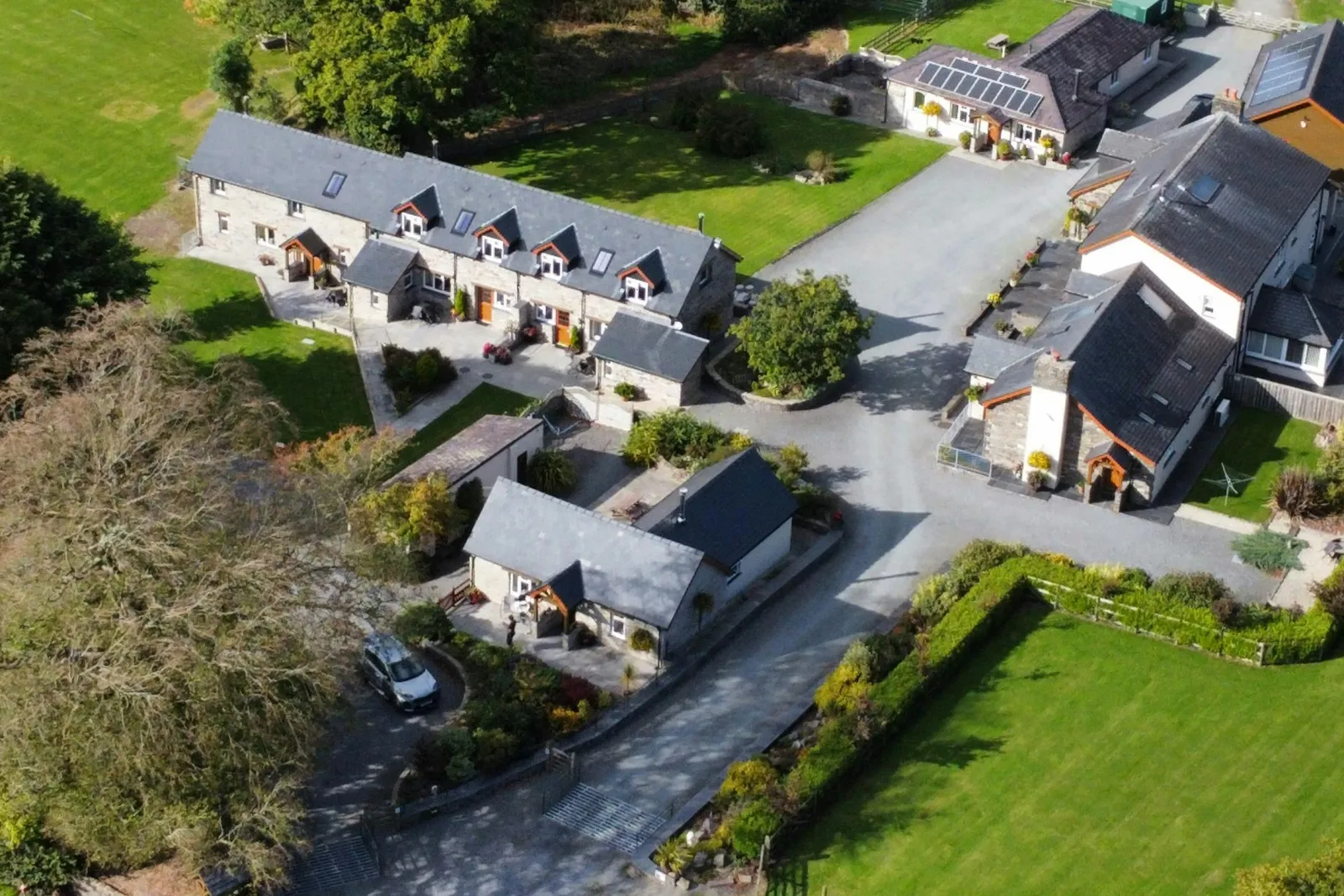 Aerial View of Penwern Fach Holiday Cottages