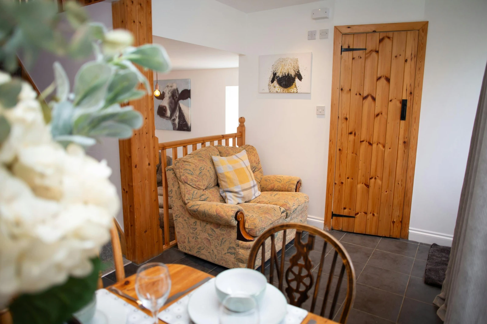 Sofa in the dining area
