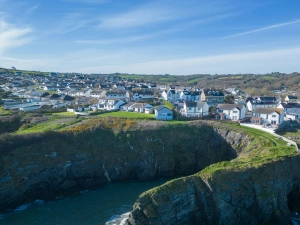 Views from the sea towards the cottage