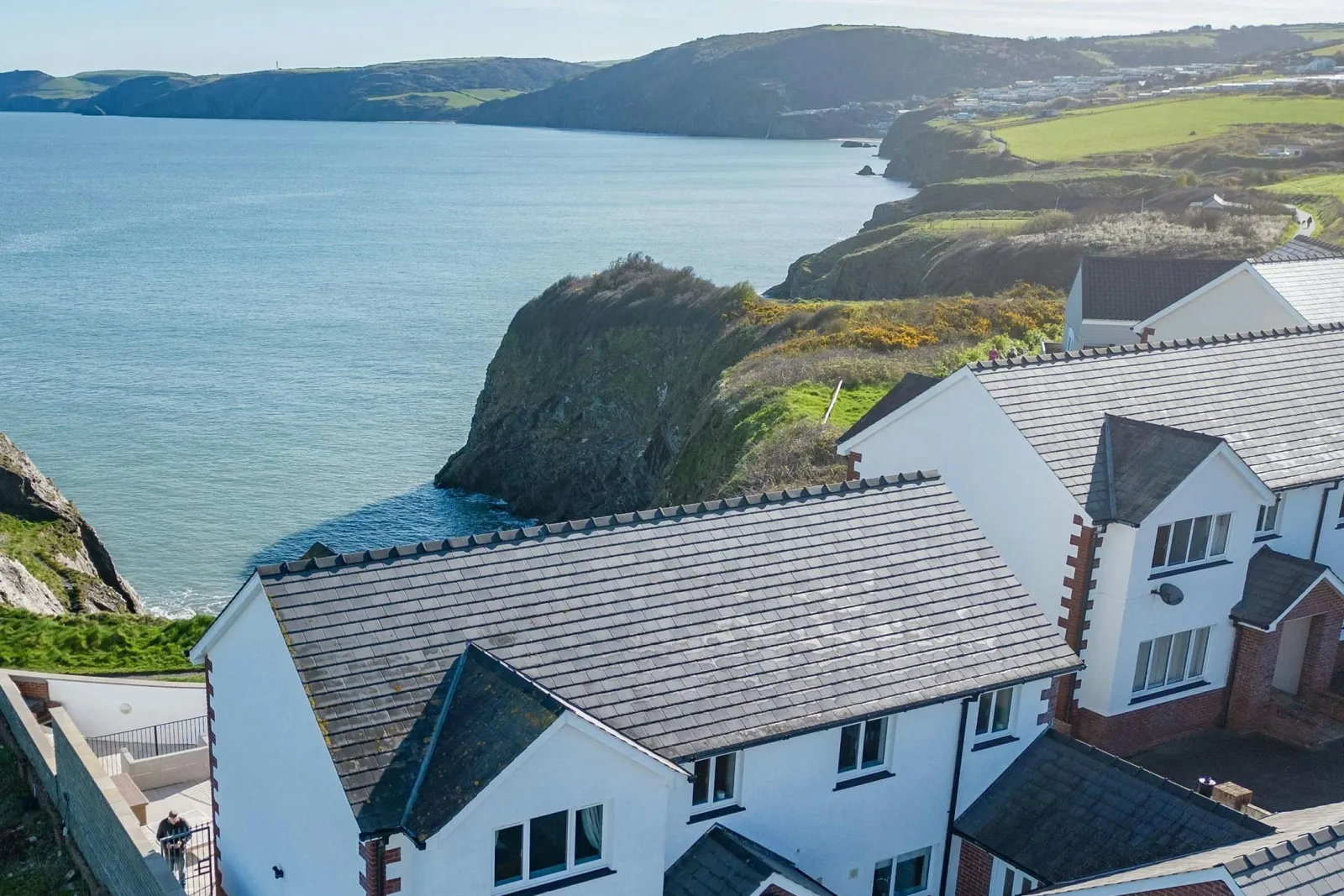 Views from the front of the cottage looking up the coast