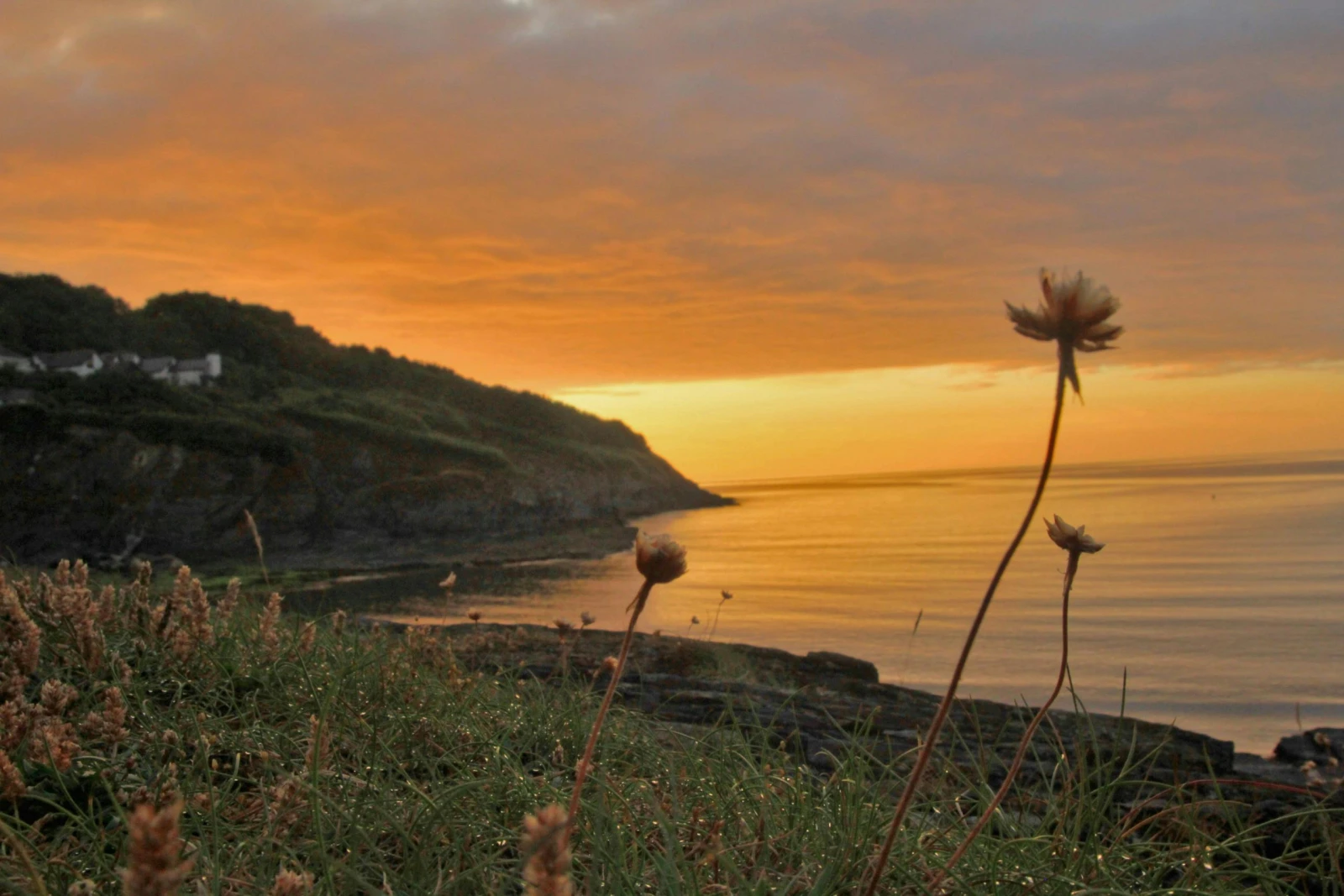 Sunset view from Dolwen Beach