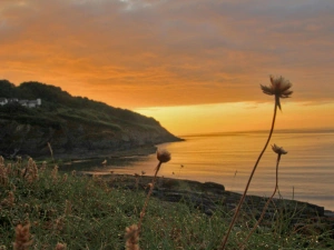 Sunset view from Dolwen Beach