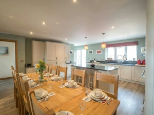Dining table and chairs ready for lunch
