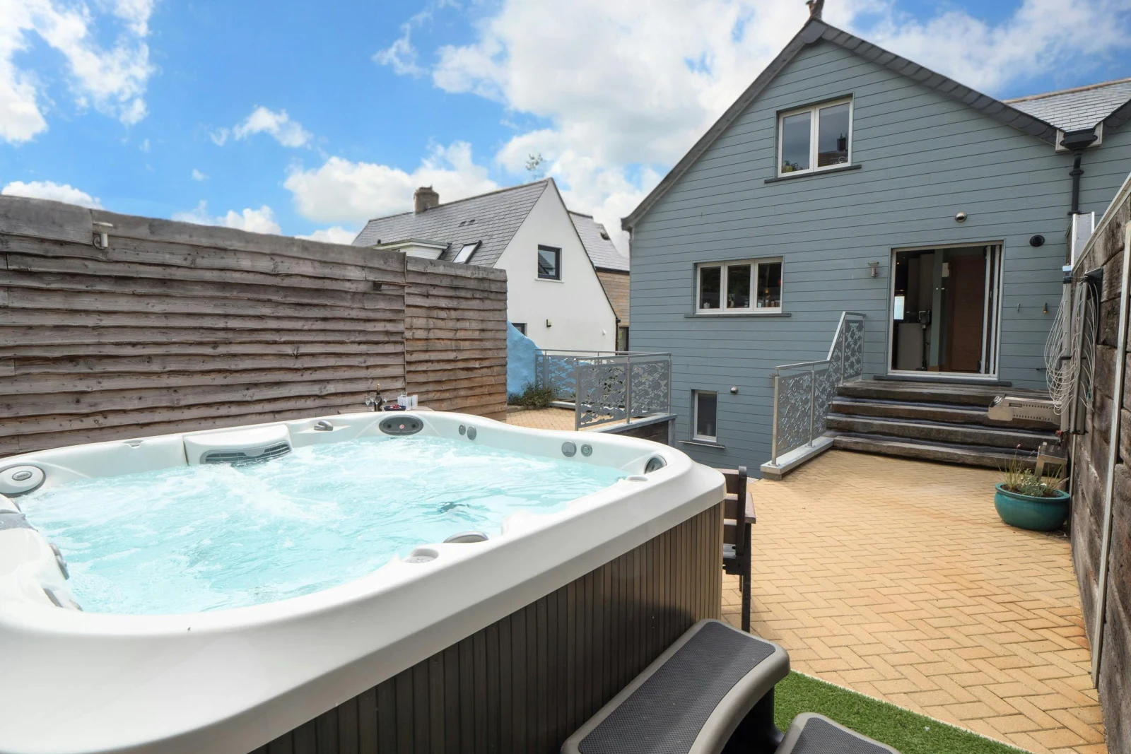 Back of St Harmon with the hot tub