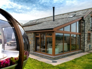 Rotating sphere in the garden