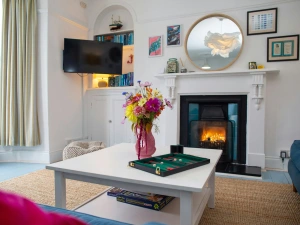 Sitting room with wall mounted Smart TV