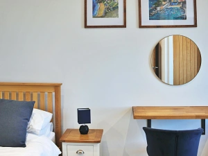 Wall mounted dressing table and mirror