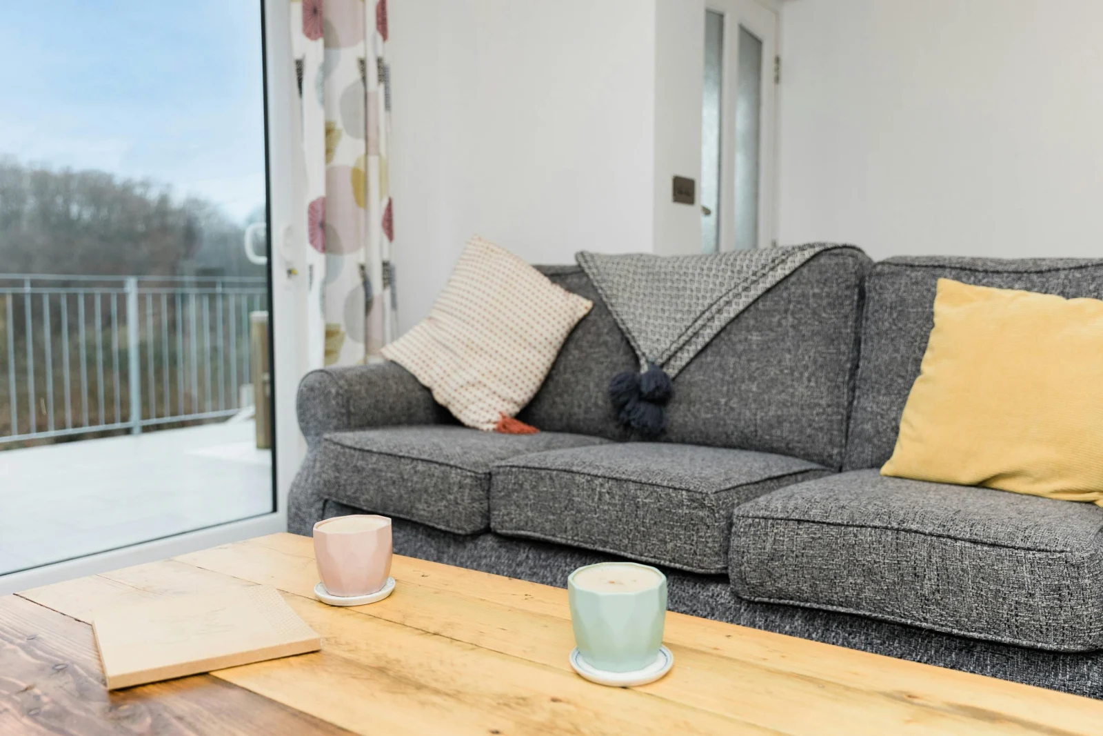 Sitting room with patio doors leading to terrace