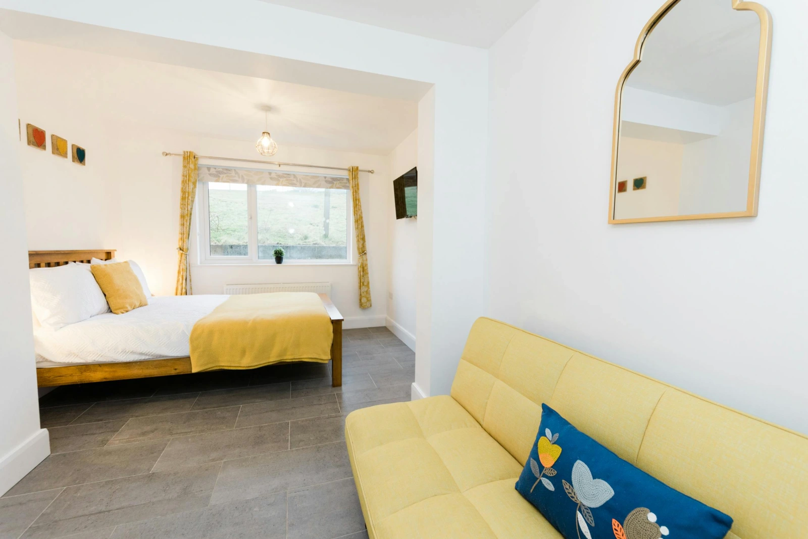 3 seater sofa in the double bedroom.