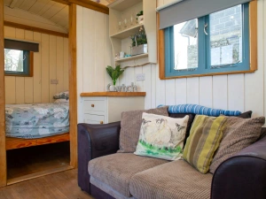 Two seat sofa and storage drawers